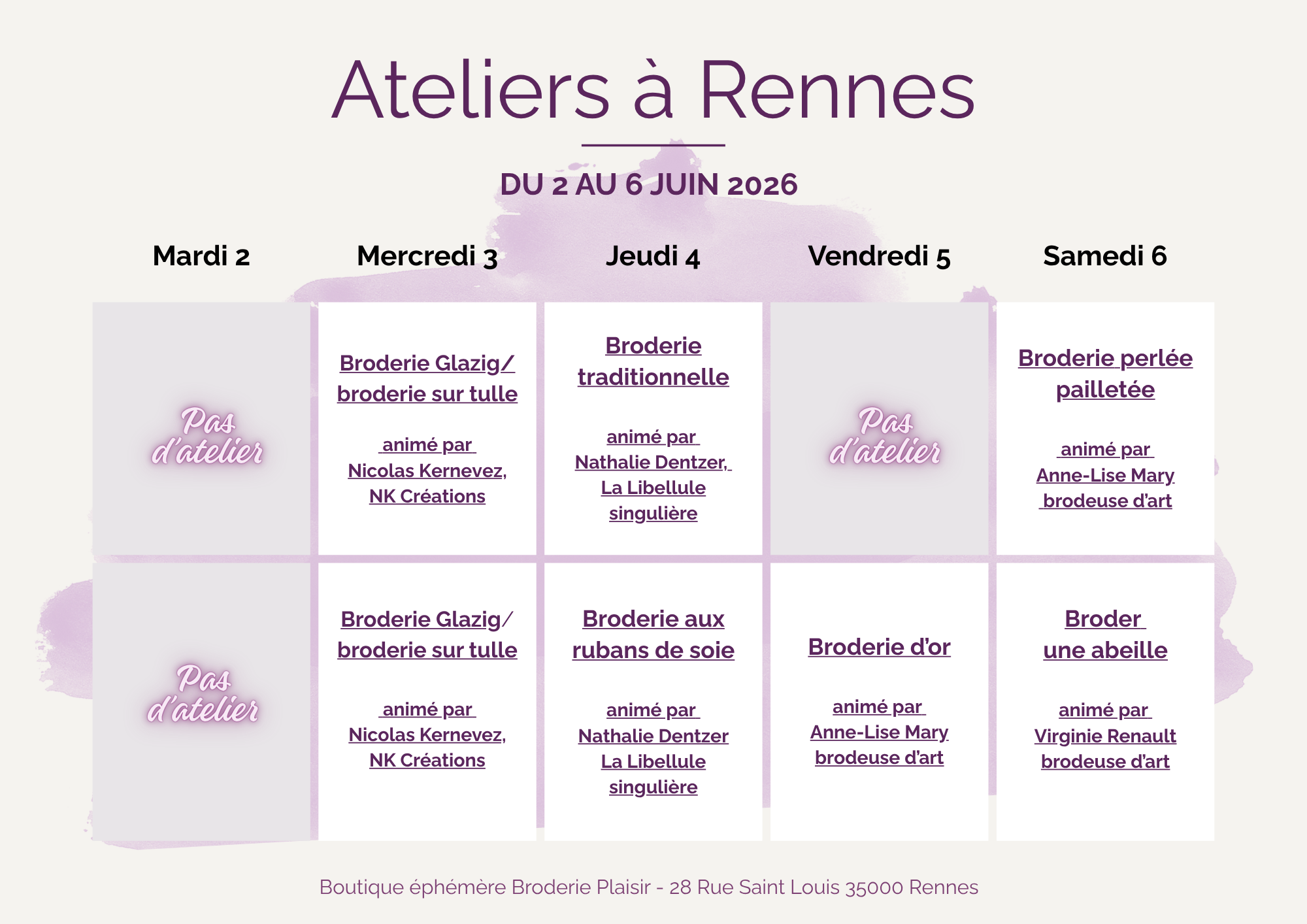 Ateliers à Rennes