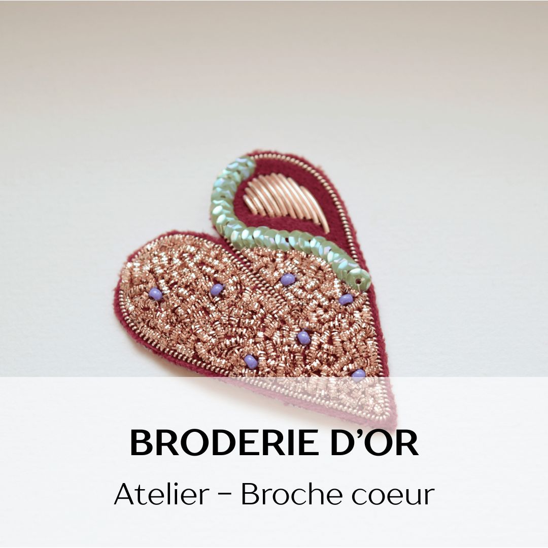 Travail de broderie d’or par Anne Lise Mary